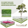 Floranica 4 Stk. Zierzaun aus Holz 100 x 20 cm Weiß Produktbild-Vorschau 4