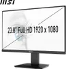 A black MSI monitor is shown on a white background, displaying a close-up of an eye and text indicating its specifications. Náhľad obrázku produktu