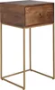 WOHNLING Nachttisch Mango Massivholz / Metall 40x75,5x35 cm Produktbild-Vorschau 1