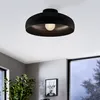 Plafoniera Contemporanea Mogano 1 Luce Acciaio Nero Anteprima dell’immagine prodotto 2