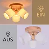 ZMH Deckenstrahler 3 Flammig Rund Holz LED Deckenlampe Produktbild-Vorschau 4