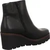 A black wedge ankle boot is shown from the side against a white background. Produktbild-Vorschau