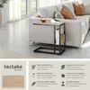 Table d’appoint WIGAN 55x36,5x60cm - Bois clair industriel, Voir les images du produit 2