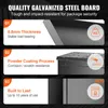 A graphic highlighting the features of a mailbox. Produktbild-Vorschau