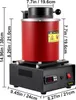A digital gold melting furnace with dimensions indicated by measurement lines. Podgląd zdjęcia produktu