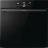 A front view of a black Gorenje oven. Produktbild-Vorschau