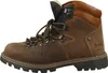 A side view of a brown leather hiking boot. Voir les images du produit
