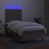 vidaXL Boxspringbett mit Matratze & LED Taupe 100x200 cm Produktbild-Vorschau 4