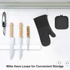Ofenhandschuhe Topflappen 4er Set, 300℃ Hitzebeständige Produktbild-Vorschau 8