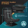 Casaria® Poltrona Relax da Lettura con Schienale Regolabile Anteprima dell’immagine prodotto 5