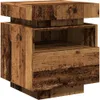 vidaXL Table de nuit avec lampes LED imitation vieux bois Voir les images du produit 4