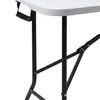 XL Klapptisch weiß mit Stahlgestell wetterfest - 180x68 cm Produktbild-Vorschau 4