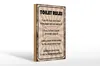 Holzschild Spruch 20x30cm toilet rules if you lift it up Produktbild-Vorschau 1