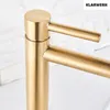 JULIA | Gold gebürstet hohe Badarmatur |Premium Edelstahl Produktbild-Vorschau 5