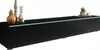 A modern black TV stand with decorative vases and a small plant on top. Anteprima dell’immagine prodotto