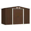vidaXL Szopa narzędziowa brązowa 257x205x178 cm stalowa Podgląd zdjęcia produktu 1