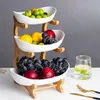 Obstständer 3-stöckig aus Bambus, Mehrstöckiger Obstkübel Produktbild-Vorschau 7