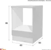 Flex Well Herdumbauschrank Varo BxTxH 60 x 60 x 85 cm weiß Produktbild-Vorschau 6