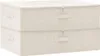 Úložné boxy 2 ks látkové 70x40x18 cm krémové Náhľad obrázku produktu 1