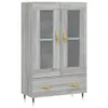The Living Store Highboard Grau Sonoma 69,5x31x115 cm Produktbild-Vorschau 2