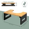 Tabouret de toilette Eluno, repose-pieds en bambou, peu Voir les images du produit 7