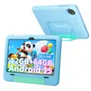 A blue tablet with a cartoon panda on the screen, displayed in a child-friendly case with a kickstand. Produktbild-Vorschau