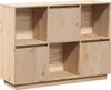 A wooden cabinet with multiple compartments, some open and some with doors. Anteprima dell’immagine prodotto