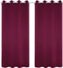 Juego de dos cortinas opacas con ojales, color mora, 135 x Vista previa de la imagen del producto 1