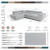 Ecksofa Luca L-Form Hellgrau Velour Schlaffunktion Produktbild-Vorschau 7
