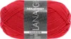 A ball of red yarn with a label. Produktbild-Vorschau