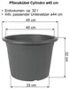 MePla - Set - Pflanzkübel Cylindro ø 45 + Untersetzer ø 44 Produktbild-Vorschau 2