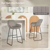 HOMCOM Barhocker 2er Set, Gepolstert Barstuhl mit Produktbild-Vorschau 4