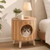 DOMKIET KATZE COSTWAY, rattanowy domek dla kota z Podgląd zdjęcia produktu 1