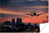 MuchoWow® Poster Landung eines Flugzeugs bei Sonnenaufgang Produktbild-Vorschau 1