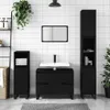 vidaXL Badschrank Schwarz 80x33x60 cm Holzwerkstoff Produktbild-Vorschau 2
