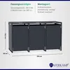 Mülltonnenbox 3er KUBUS | HxBxT 116x199x80 cm | für 3x Produktbild-Vorschau 6