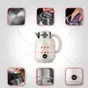 A collage of images showing different features and parts of a LEHMANN electric kettle. Podgląd zdjęcia produktu