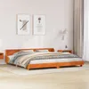The Living Store Massivholzbett ohne Matratze Wachsbraun Produktbild-Vorschau 4