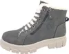 A single gray boot with white fur lining and a beige sole is shown against a white background. Produktbild-Vorschau