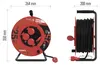 Venkovní prodlužovací kabel na bubnu 25 m / 4 zásuvky / černý / guma / 230 V / 1,5 mm2 Podgląd zdjęcia produktu
