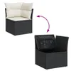 11-tlg. Garten-Sofagarnitur mit Kissen Schwarz Poly Rattan Produktbild-Vorschau 5