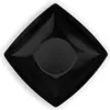 A black, square-shaped bowl with a circular indentation in the center, presented from a top-down perspective on a white background. Náhled obrázku produktu