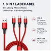 Câble de recharge 3 en 1 1,2 m USB vers USB-C Lightning Voir les images du produit 1