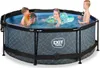 Three children are playing in a round above-ground swimming pool. Náhled obrázku produktu