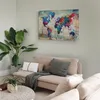Italienischer Leinwand Leinwandbild - World Map: Colourful Produktbild-Vorschau 4