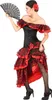 A woman in a flamenco dancer costume holding a fan. Podgląd zdjęcia produktu