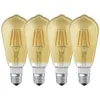 Four Edison-style LED filament light bulbs are arranged in a row against a white background. Produktbild-Vorschau