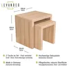 Two nesting tables with dimensions indicated by measurement lines and text. Produktbild-Vorschau