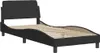 The Living Store Rám postele s čelem černý 90x200 cm Náhled obrázku produktu 3