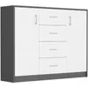 Komoda – antracitová směs – 110 x 35 x 85 cm – Modern U-1 Náhled obrázku produktu 1